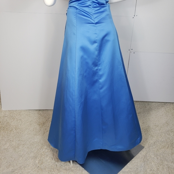 David's Bridal Strapless blue gown dress - Picture 13 of 14